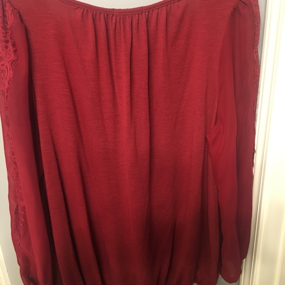 Alfani pullover top with sheer lace sleeves - Picture 5 of 7